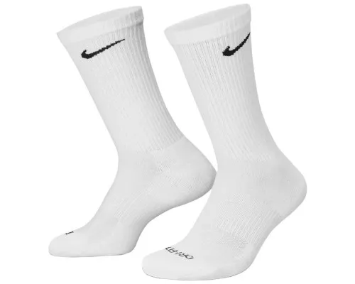 Шкарпетки Nike U NK EVERYDAY PLUS CUSH CREW SX6888-100 38-42 3 пари Білі (888408258052)
