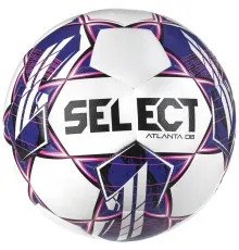 М'яч футбольний Select Atlanta DB v23 біло-фіолетовий Уні 5 (5703543317097)