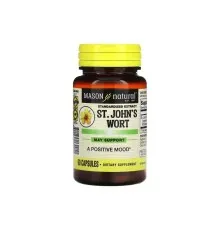 Травы Mason Natural Экстракт Зверобоя, 300 мг, Standardized Extract, St. John's Wort, 60 капсул (MAV-13005)