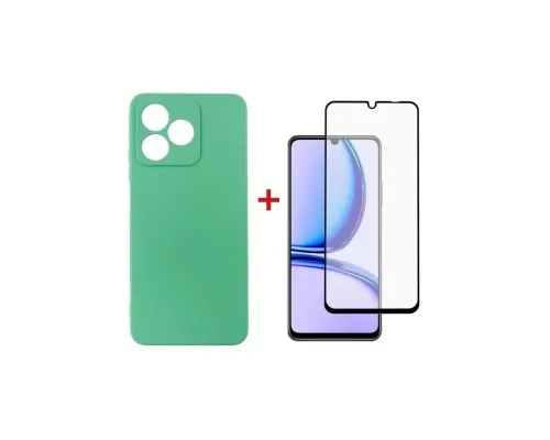 Чохол до мобільного телефона Dengos Kit for Realme C51 case + glass (Mint) (DG-KM-61)