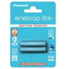 Акумулятор Panasonic Eneloop Lite AAA 550mAh NI-MH * 2 (BK-4LCCE/2BE)