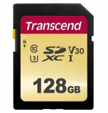 Карта памяти Transcend 128GB SDXC class 10 UHS-I (TS128GSDC500S)