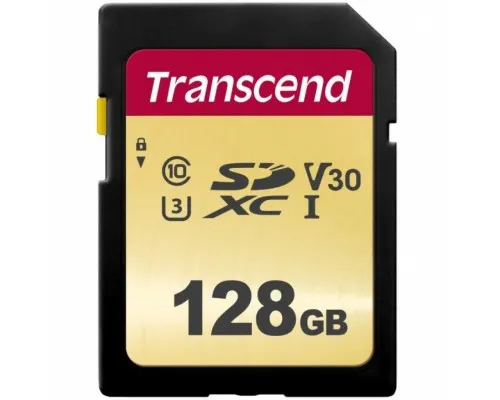 Карта памяти Transcend 128GB SDXC class 10 UHS-I (TS128GSDC500S)