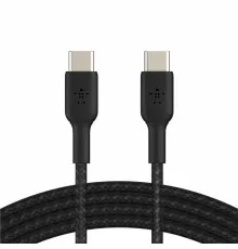 Дата кабель USB-С - USB-С BRAIDED, 1m, black Belkin (CAB004BT1MBK)