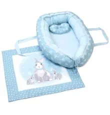 Кокон для новорожденных Верес Кокон-переноска с пледом Summer Bunny blue (450.05)