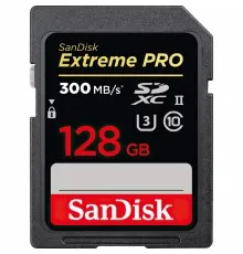 Карта пам'яті SanDisk 128GB SDXC class 10 UHS-II U3 V90 Extreme Pro (SDSDXDK-128G-GN4IN)