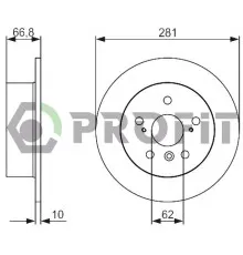 Гальмівний диск Profit 5010-2028
