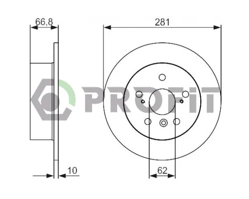 Гальмівний диск Profit 5010-2028