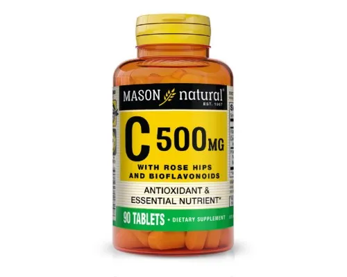 Вітамін Mason Natural Вітамін C 500 мг з шипшиною і біофлавоноїдів, Vitamin C With (MAV11729)