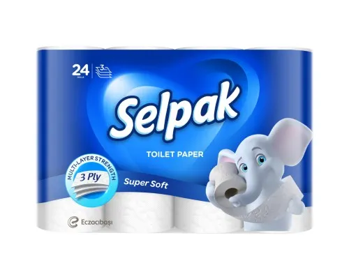 Туалетная бумага Selpak 3 слоя 24 рулона (8690530204478)