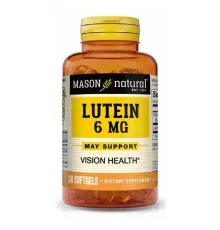 Антиоксидант Mason Natural Лютеин 6мг, Lutein, 60 гелевых капсул (MAV13665)