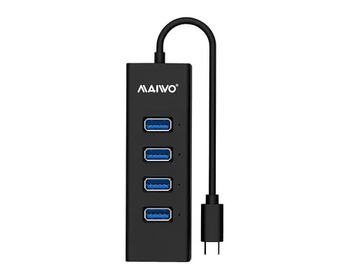 Концентратор Maiwo USB Type-C to 4х USB3.0 cable 15 cm (KH304C)