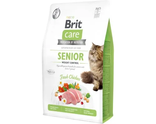 Сухой корм для кошек Brit Care Cat GF Senior Weight Control 2 кг (8595602540945)