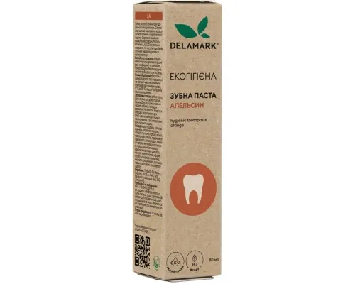 Зубна паста DeLaMark з ароматом солодкого апельсина 80 мл (4820152331991)