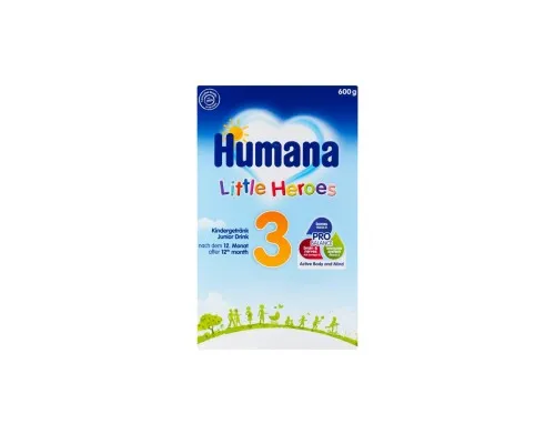 Дитяча суміш Humana Little Heroes 3 молочна з пребіотиками-галактоолігосахаридам (4031244002761)