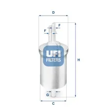 Фильтр топливный UFI 31.840.00