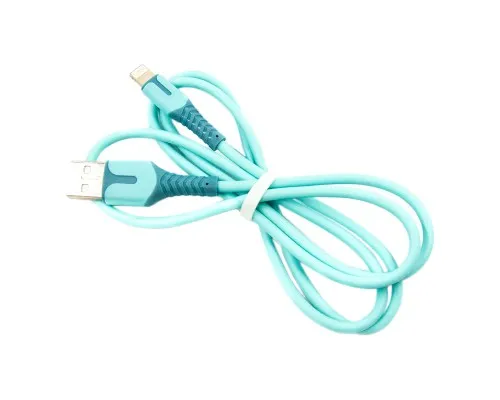 Дата кабель USB 2.0 AM to Lightning 1.0m blue Dengos (PLS-L-IND-SOFT-BLUE)