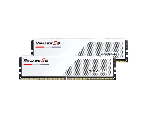 Модуль памяті для компютера DDR5 32GB (2x16GB) 6000 MHz Ripjaws S5 White G.Skill (F5-6000J3238F16GX2-RS5W)