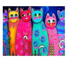 Картина по номерам Santi Art cats, 40*50см на подрамнике алмазная (954451)
