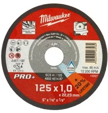 Круг отрезной Milwaukee по металлу SCS 41/125х1 PRO+, 125мм (4932451487)