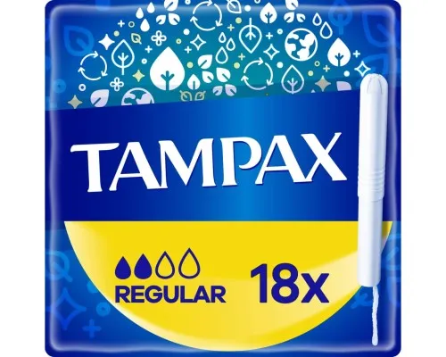 Тампони Tampax Regular з аплікатором 18 шт. (8006540858509)