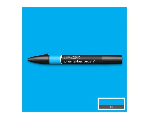 Маркер Winsor&Newton двосторонній Brushmarker, (C847) Ціан (884955042540)