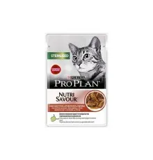 Влажный корм для кошек Purina Pro Plan Sterilised Nutrisavour. С говядиной 85 г (7613036092883)