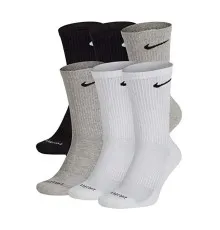 Шкарпетки Nike U NK ED PLS CSH CRW 6PR-132 SX6897-965 34-38 6 пар Білий/Чорний/Сірий (195241138725)