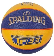 М'яч баскетбольний Spalding TF-33 Gold жовтий, блакитний Уні 6 76862Z (689344405278)