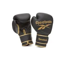 Боксерские перчатки Reebok Boxing Gloves чорний, золото RSCB-12010GB 12 унцій (885652021180)
