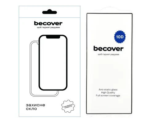 Скло захисне BeCover Samsung Galaxy S24 Ultra SM-S928 10D Black (711362)