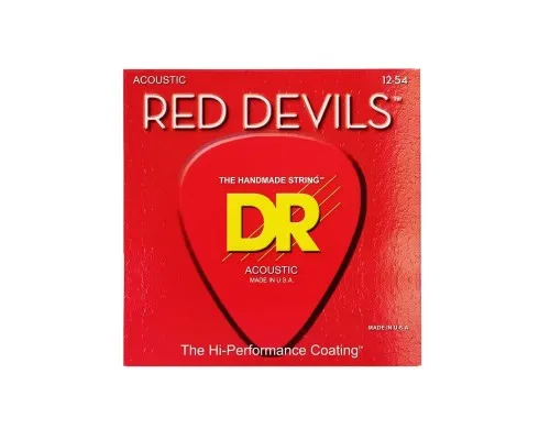 Струни для гітари DR Strings RED DEVILS Acoustic - Light (12-54) (RDA-12)