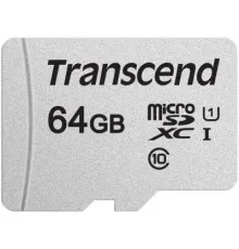 Карта памяти Transcend 64GB microSDXC class 10 UHS-I U1 (TS64GUSD300S)