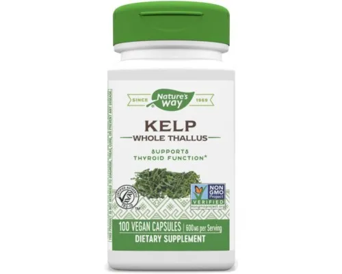 Трави Natures Way Ламінарія, Kelp, 600 мг, 100 капсул (NWY14500)