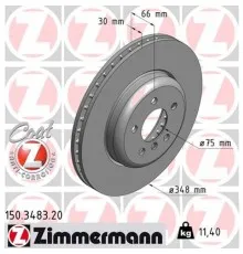 Гальмівний диск ZIMMERMANN 150.3483.20