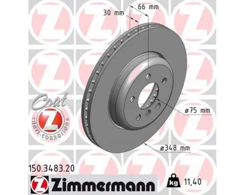 Гальмівний диск ZIMMERMANN 150.3483.20