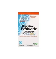 Пробіотики Doctor's Best Прибуток, Digestive Probiotic, 20 МЛРД КУО, 30 вегетаріанськ (DRB-00362)