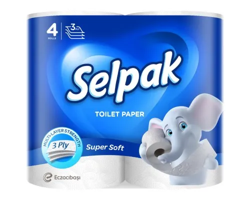 Туалетний папір Selpak 3 шари 4 рулони (8690530204492)