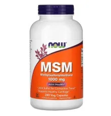 Вітамінно-мінеральний комплекс Now Foods МСМ (Метилсульфонінметан), 1000 мг, MSM, 240 вегетаріанських (NOW-02121)