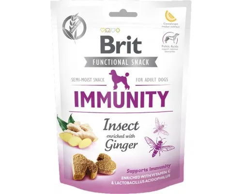 Ласощі для собак Brit Care Immunity комахи з імбиром 150 г (8595602539970)