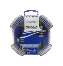 Автолампа Neolux HAMMER H4 Extra Light +50 N472EL (756800)
