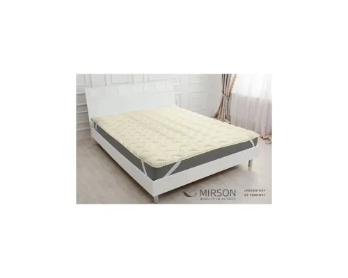 Наматрацник MirSon Eco Light №1729 Тенсель Modal Air-line на резинці по кутках Pink 200x200 см (2200002891752)
