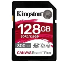 Карта пам'яті Kingston 128GB SDXC class 10 UHS-II U3 Canvas React Plus (SDR2/128GB)