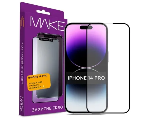 Скло захисне MAKE Apple iPhone 14 Pro (MGF-AI14P)