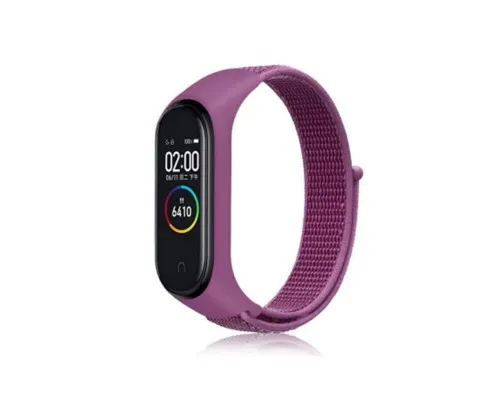 Ремешок для фитнес браслета BeCover Nylon Style для Xiaomi Mi Smart Band 5/6 Purple (705429)