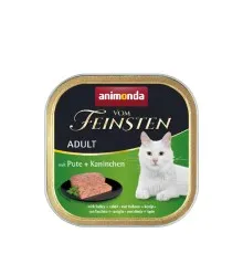 Паштет для котів Animonda Vom Feinsten Adult with Turkey + Rabbit 100 г (4017721832052)
