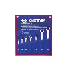 Ключ KING TONY комбінований з тріскачкою 7 шт., 10-19 мм (12107MRN)