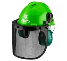 Каска захисна Verto 3в1, каска, щиток для обличчя, навушники (97H300)
