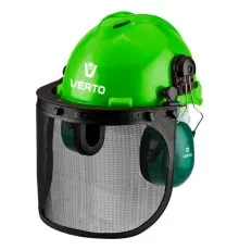 Каска захисна Verto 3в1, каска, щиток для обличчя, навушники (97H300)
