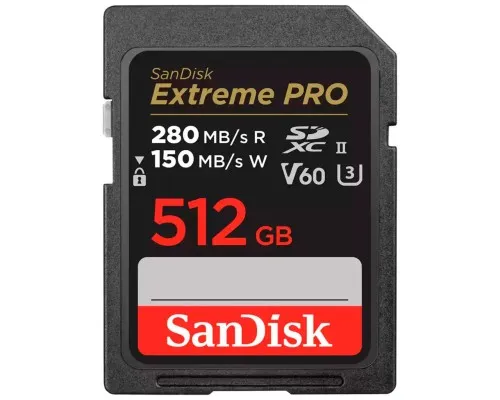 Карта памяти SanDisk 512GB SDXC class 10 UHS-II U3 V60 (SDSDXEP-512G-GN4IN)